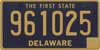 DE license plate 961025