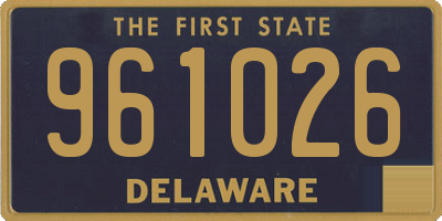 DE license plate 961026