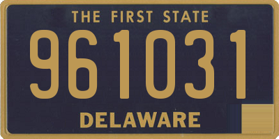 DE license plate 961031