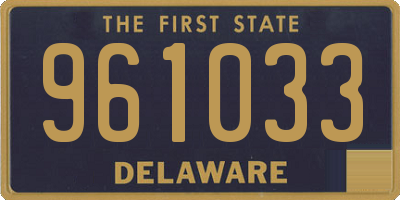 DE license plate 961033