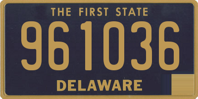 DE license plate 961036
