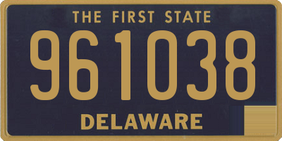DE license plate 961038