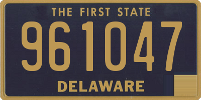 DE license plate 961047