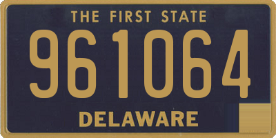 DE license plate 961064