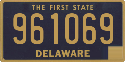 DE license plate 961069