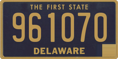 DE license plate 961070