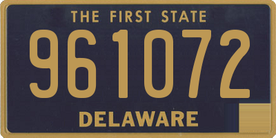 DE license plate 961072