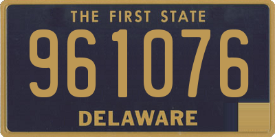 DE license plate 961076