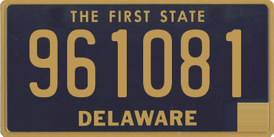 DE license plate 961081