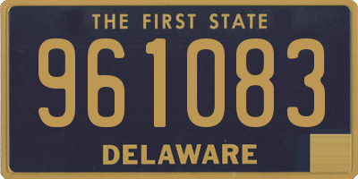 DE license plate 961083