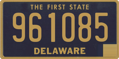 DE license plate 961085