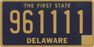 DE license plate 961111