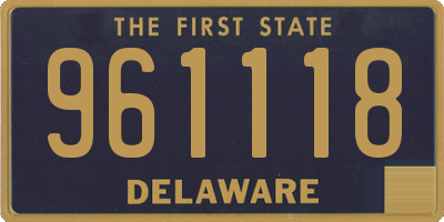 DE license plate 961118