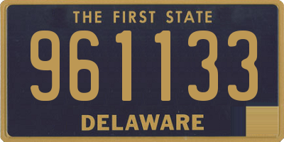 DE license plate 961133