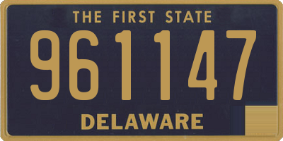 DE license plate 961147
