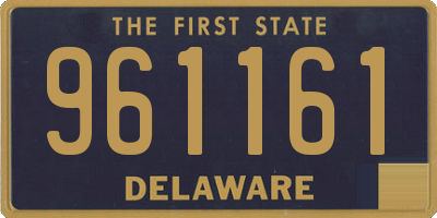 DE license plate 961161