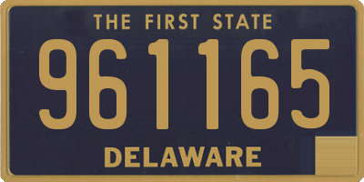 DE license plate 961165