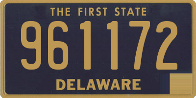 DE license plate 961172
