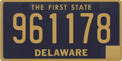DE license plate 961178