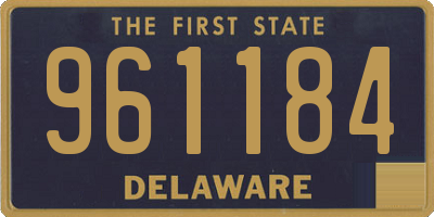 DE license plate 961184