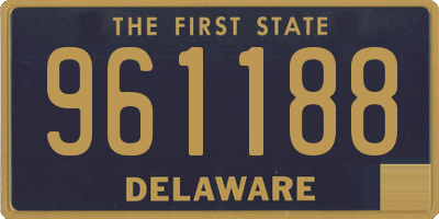 DE license plate 961188
