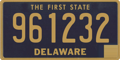 DE license plate 961232