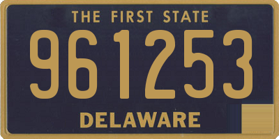 DE license plate 961253