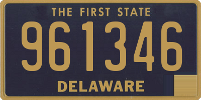 DE license plate 961346
