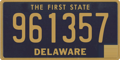 DE license plate 961357