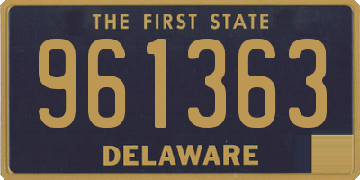 DE license plate 961363