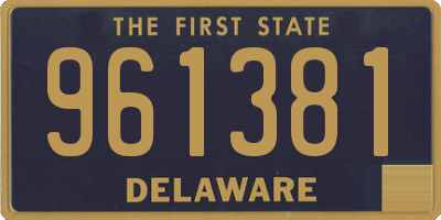 DE license plate 961381