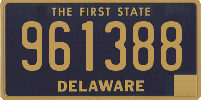 DE license plate 961388