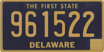 DE license plate 961522