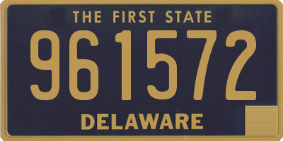 DE license plate 961572