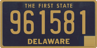 DE license plate 961581