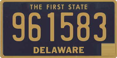 DE license plate 961583