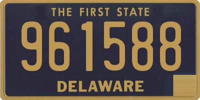 DE license plate 961588