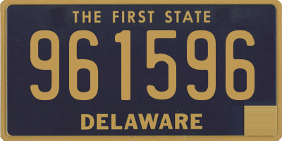 DE license plate 961596