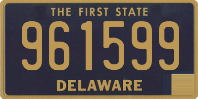 DE license plate 961599