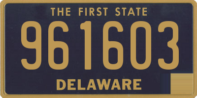 DE license plate 961603