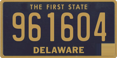 DE license plate 961604