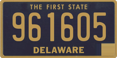 DE license plate 961605