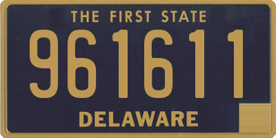 DE license plate 961611