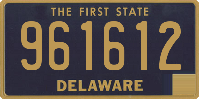 DE license plate 961612