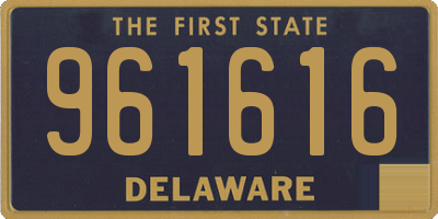 DE license plate 961616