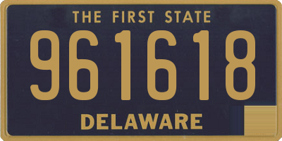 DE license plate 961618