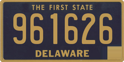 DE license plate 961626