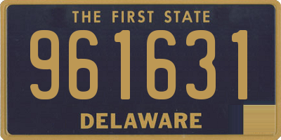 DE license plate 961631