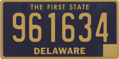 DE license plate 961634