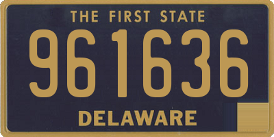 DE license plate 961636